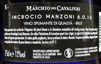 контрэтикетка Maschio dei Cavalieri Incrocio Manzoni 6.0.13