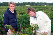 Jean Christophe Mau и Cees Dirkzwager на виноградниках Château Preuillac